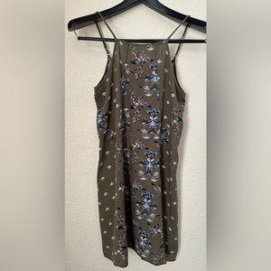 Dark Green Suspended-Neck for Junior / Woman S/m Mini Dress Spring/summer